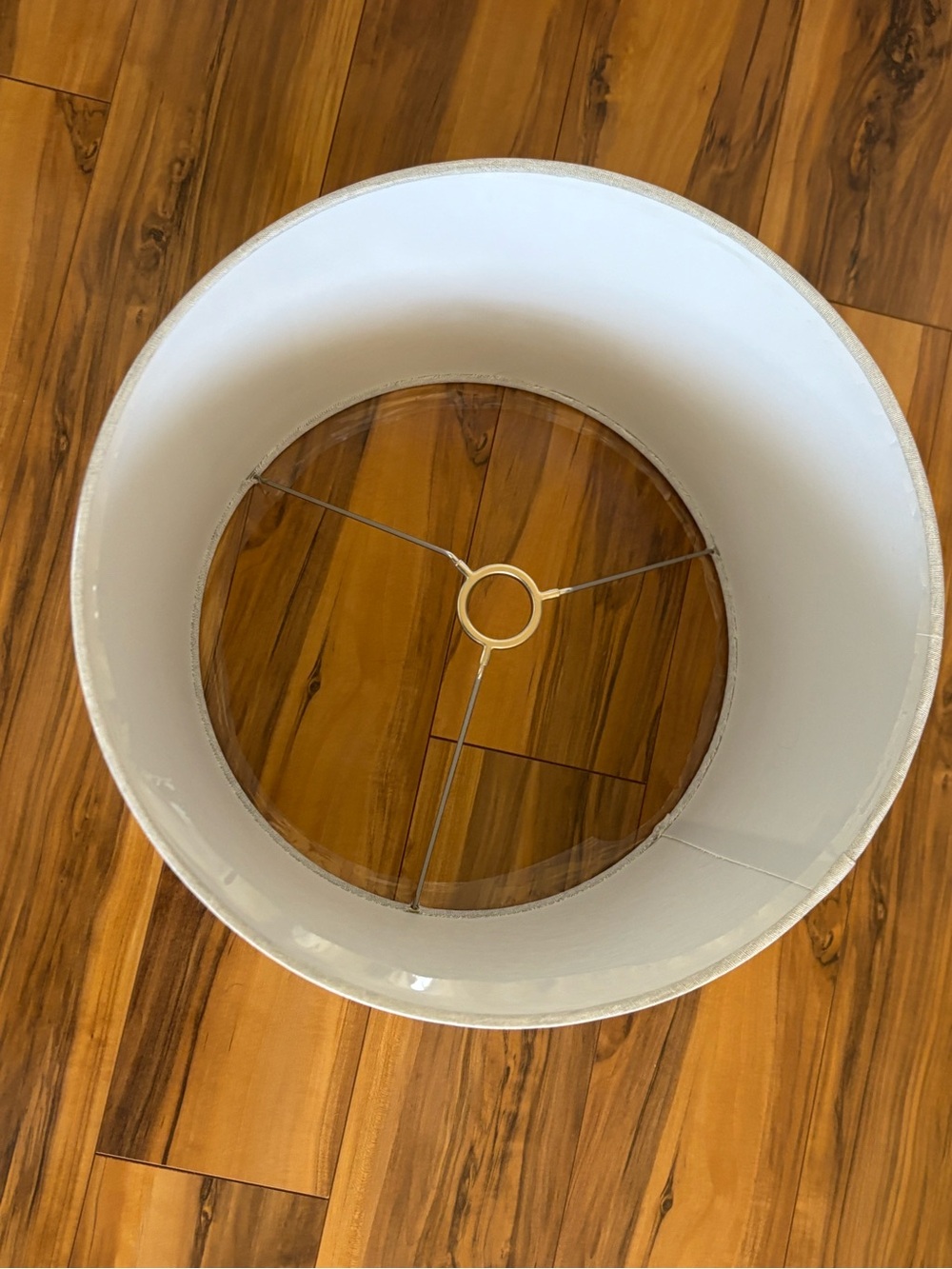 New Threshold Gray Lamp Large Round Shade - Picture 4 of 5